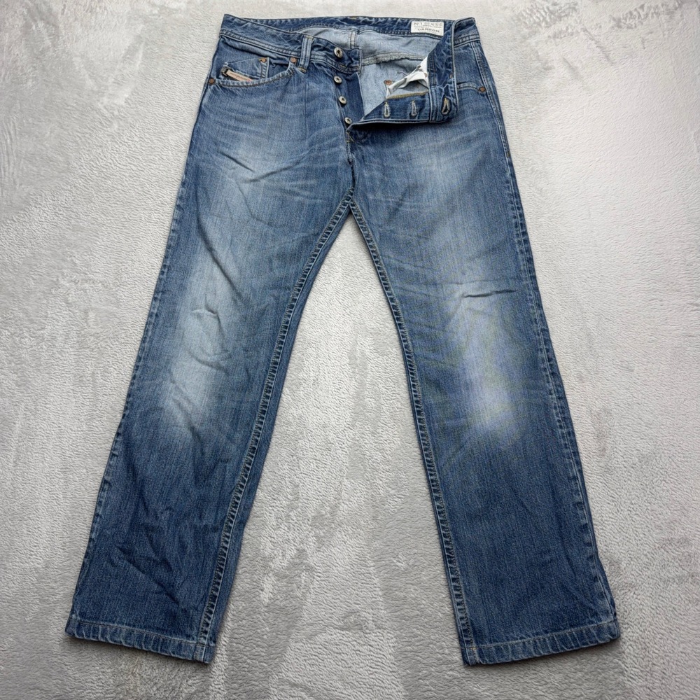 Diesel Jeans Mens 30x32 Blue Darron Regular Slim Tapered Wash 0801Z Denim Pants